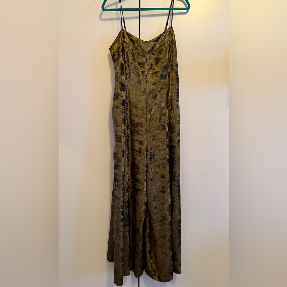 Anthropologie Gold and Black Jumpsuit